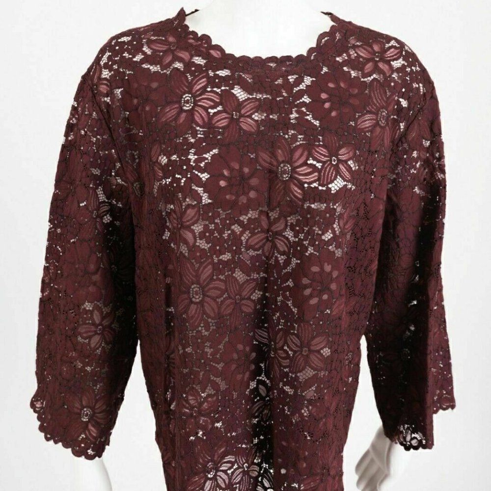 Zara Womens Lace Blouse Shirt Top S Small Floral